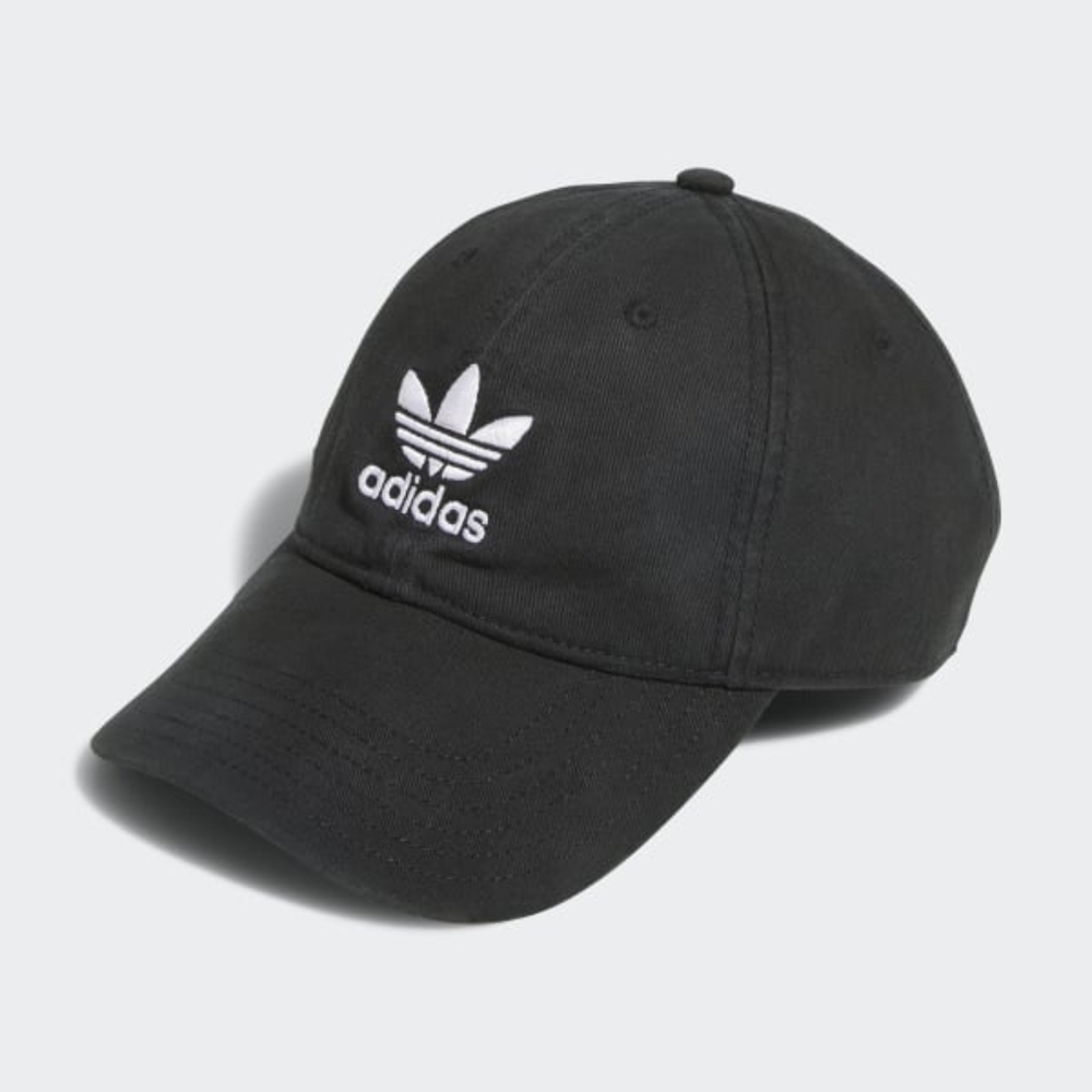 Adidas Black Adjustable Hat With White Logo